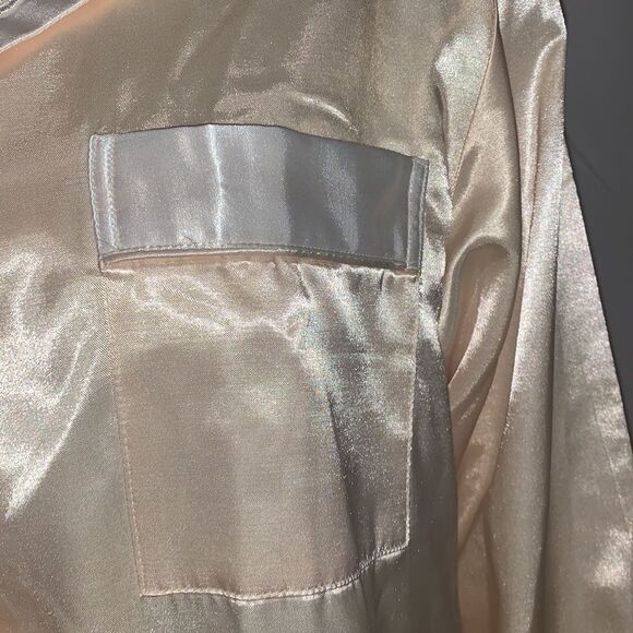 Vintage satin Delicates buttercream nightgown. Medium - Picture 4 of 12